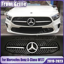 Front Bumper Grille W/LED Star For Mercedes Benz W177 19-23 A200 A220 A250 A35