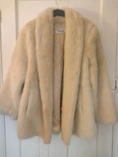 Vintage Faux Fur Coat Blonde Cattiva Made In USA