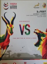 Springboks v British & Irish Lions official 3rd Test rugby programme August 2021