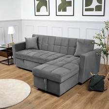 Milo Grey Corner Sofa Bed with