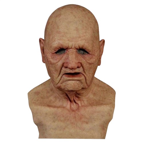 Old man mask latex - man, halloween