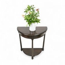 Ercol Half Moon Hall Table Demilune 2 Tier Traditional Dark FREE UK Delivery*