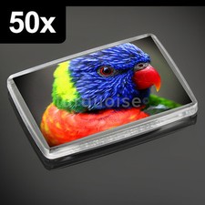50x Premium Quality Clear Acrylic Blank Fridge Magnets 66 x 44 mm | Large Photo