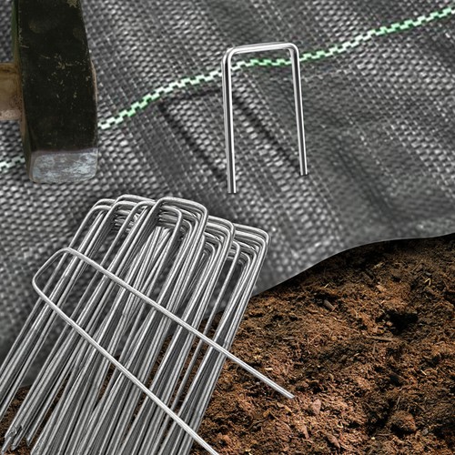 Weed control fabric pegs - weed,