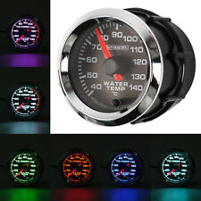 2" Water Temp Temperature Gauge Meter W/ 1/8 NPT Sensor 7 Colors LED Backlight