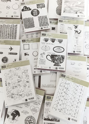 Stampin red rubber stamp - red,