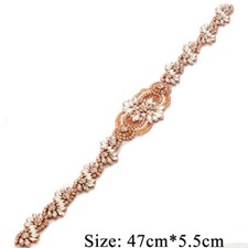 Rhinestone Floral Wedding Belt