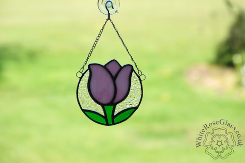 Stained glass tulip flower - tulip,