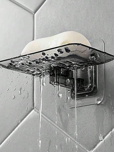 Wall mounted soap holder drain - mounted,