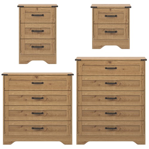Panelled chest of - 5,