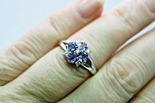 Silver Ring Tanzanite Genuine