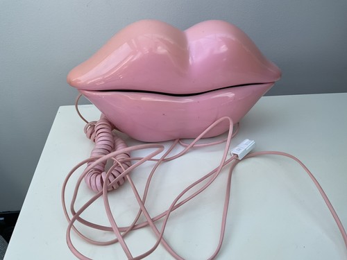 Pink lips shape landline - lips,