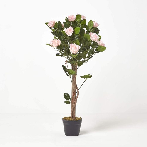 3ft pink artificial rose - rose, tree
