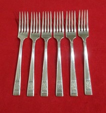 6 Vintage Thomas Turner Pedigree Silver Plated Dessert Forks 18cm Windsor
