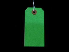 Green Strung Tie On Tags