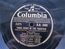 TONY BRENT 78 RPM THREE COINS