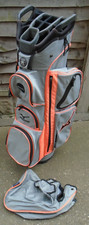 MIZUNO 14 WAY GOLF CART CARRY BAG GREY & ORANGE SOME WEAR GOOD CONDITION *READ*