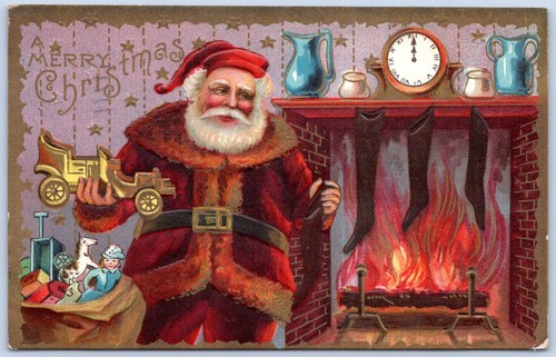 Postcard christmas santa - postcard,
