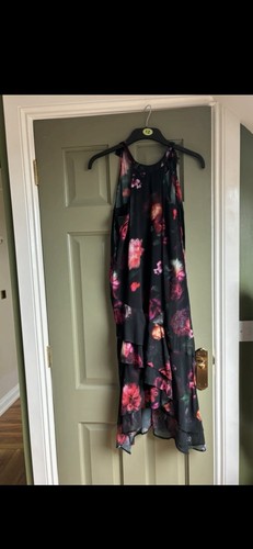 Floral black and pink - black, halter
