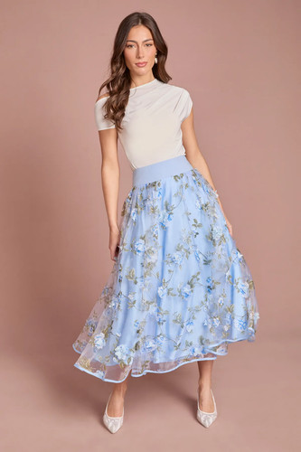 Coast blue midi skirt - blue, womens