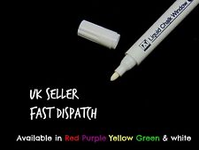 White Liquid Chalk Pen Marker For Glass Windows Plastic Pens UK SELLER 