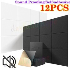 12PACK Acoustic Wall Panel Tiles Car Studio Sound Proofing Insulation Foam Pads