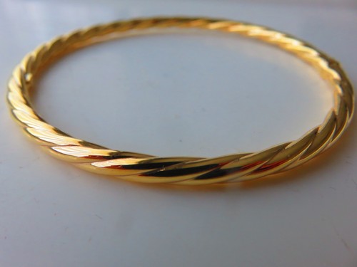 Gold slave bangle 4mm ladies - gold,