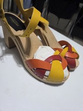 Hasbeens Swedish Wooden Clog Sandal UK 7