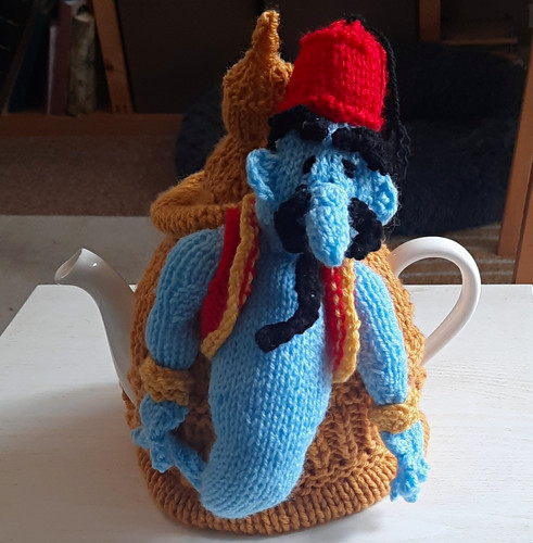 Wool knitted tea cosy - tea,