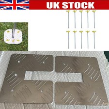 2 Sets Awning Leg Plates With Pegs For Omnistor & Thule Motorhome Metal Awning