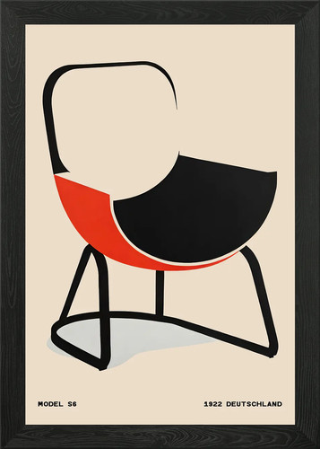 Chair bauhaus poster framed - chair,