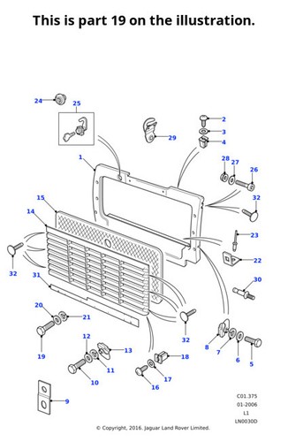 Land rover genuine - rover, screw