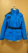 Primark Ladies Blue Hooded Padded  Winter Jacket With A Elasticated Belt Size 8
