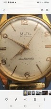 Mu Du 30 Jewels Doublematic Swiss-Made Vintage Wristwatch Works Fine 