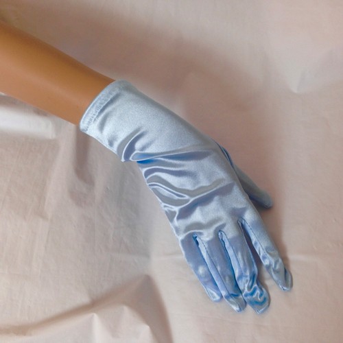 Wrist length satin gloves - gloves,