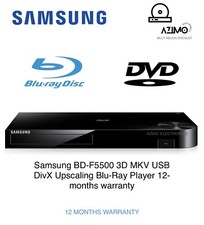 Samsung BD-F5500 3D MKV USB DivX 1080p Upscaling Dolby Blu-Ray Player WARRANTY