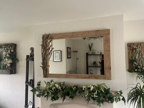 Driftwood mirror rustic - mirror,