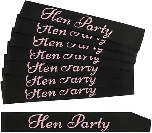 Pcs black hen party sashes - pcs,