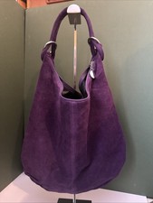 Purple Italian Suede Borse In