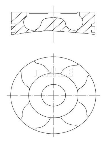 Engine piston coated 040 - piston, 24