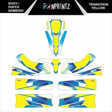 PUFFO BAMBINO TRANSITION YELLOW FULL KART STICKER KIT - KARTING -ROOKIE