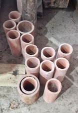 Clay Terracotta Land Drain Pipes 12" x 5" (OD) Fish Cave, Custom Wine Rack Etc.