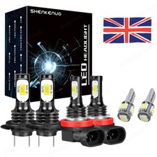 For Fiat Ducato 2014-2023 - H7 H11 Car LED Headlight Low/Fog Beam Bulbs 6000K