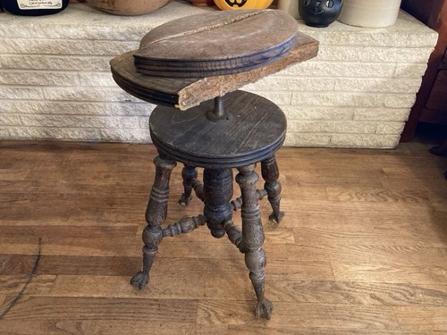Antique piano stool - stool, gerts