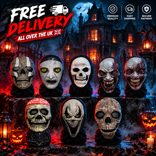 Halloween ghost face mask - face,