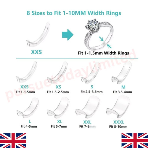 Invisible clear ring size - clear,