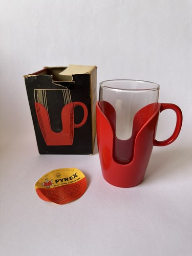Vintage pyrex red - tumbler, mug