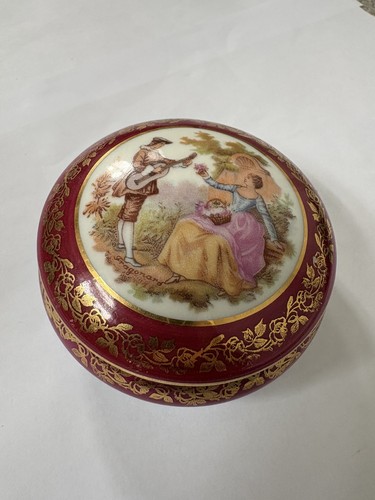 Vintage limoges trinket pill - vintage,