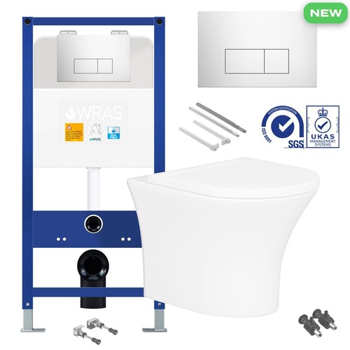 Rimless wall hung toilet pan - rimless,