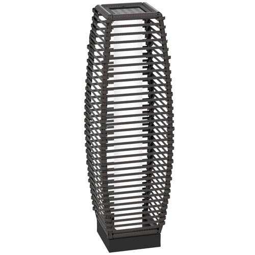 Solar rattan floor lamp led - rattan,